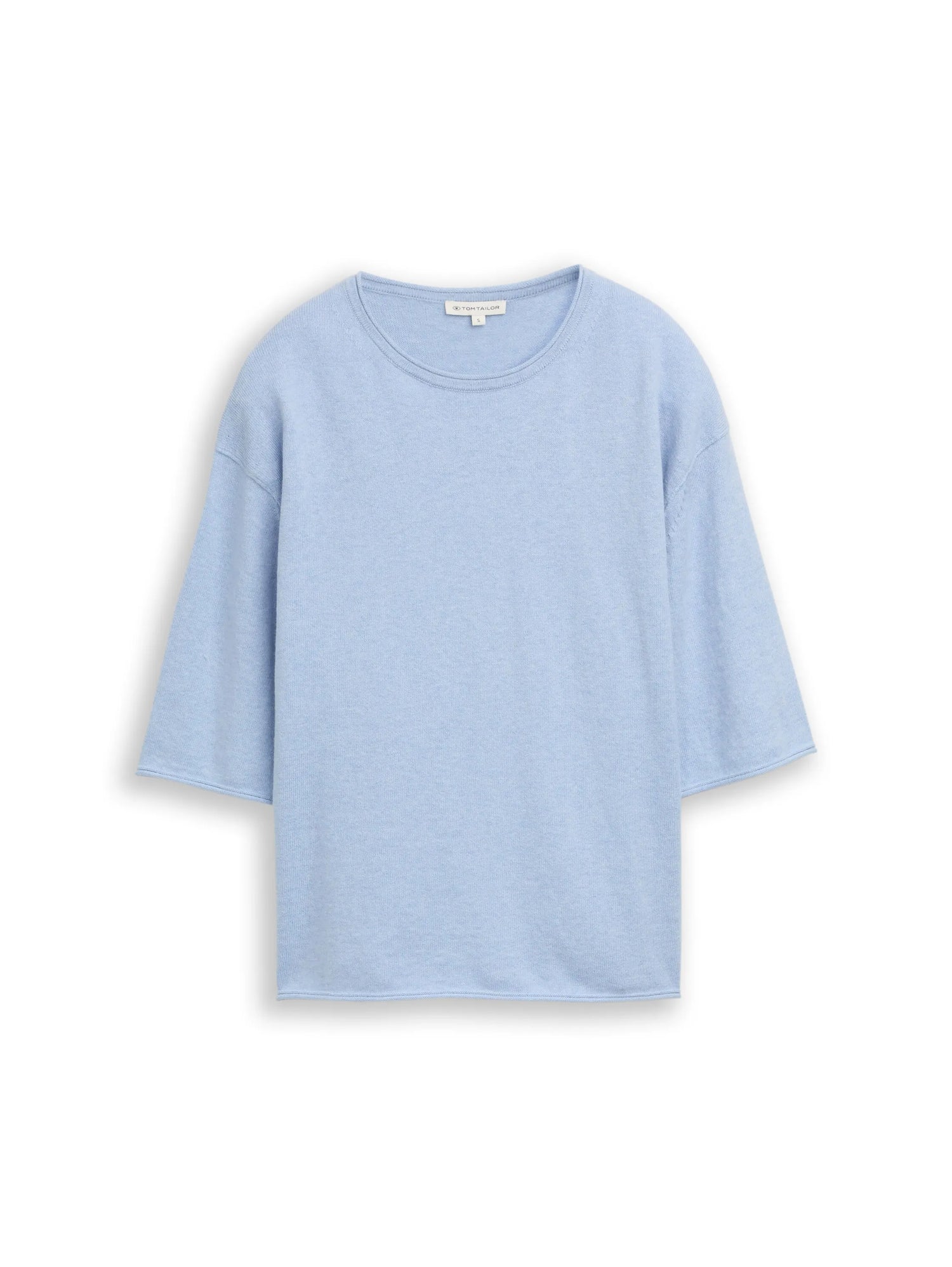 Tom Tailor Kentucky Blue Melange Women Loose Fit Knitted Jumper with Cashmere Blend SKU: 1050541_36520 Image 06