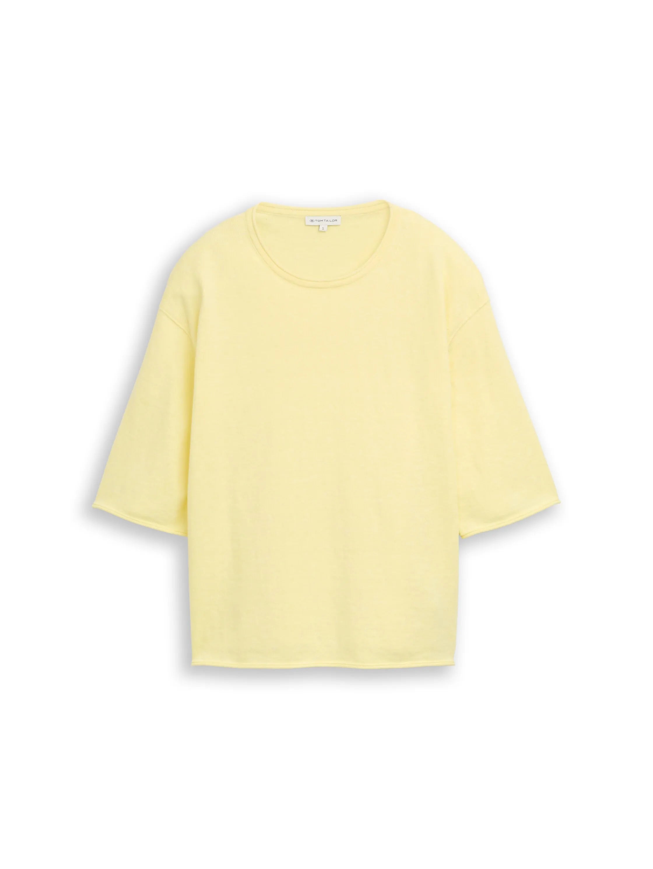 Tom Tailor Soft Lemon Melange Women Loose Fit Knitted Jumper with Cashmere Blend SKU: 1050541_39072 Image 01