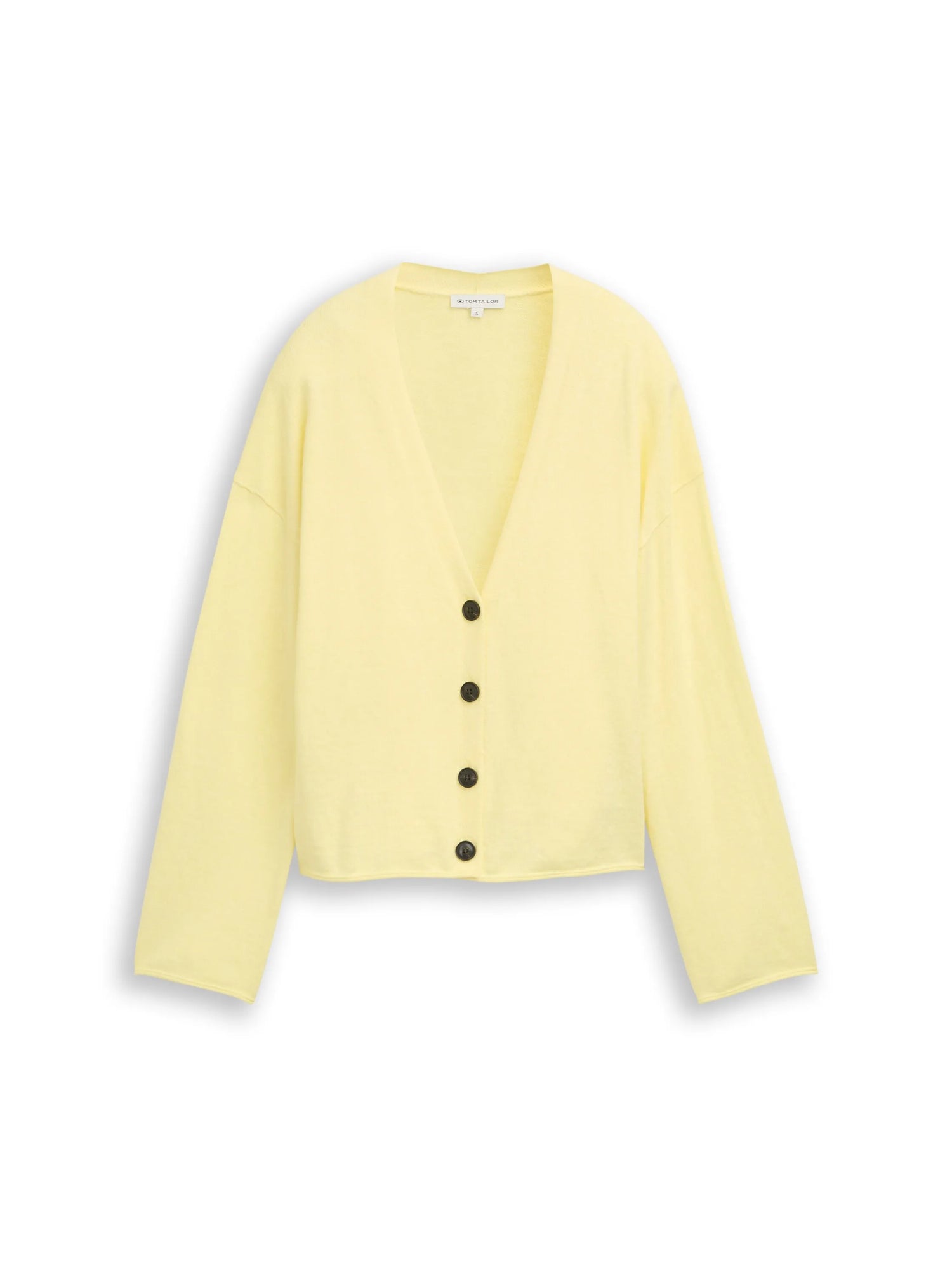 Tom Tailor Soft Lemon Melange Women Loose Fit Cardigan with Cashmere Blend SKU: 1050542_39072 Image 01