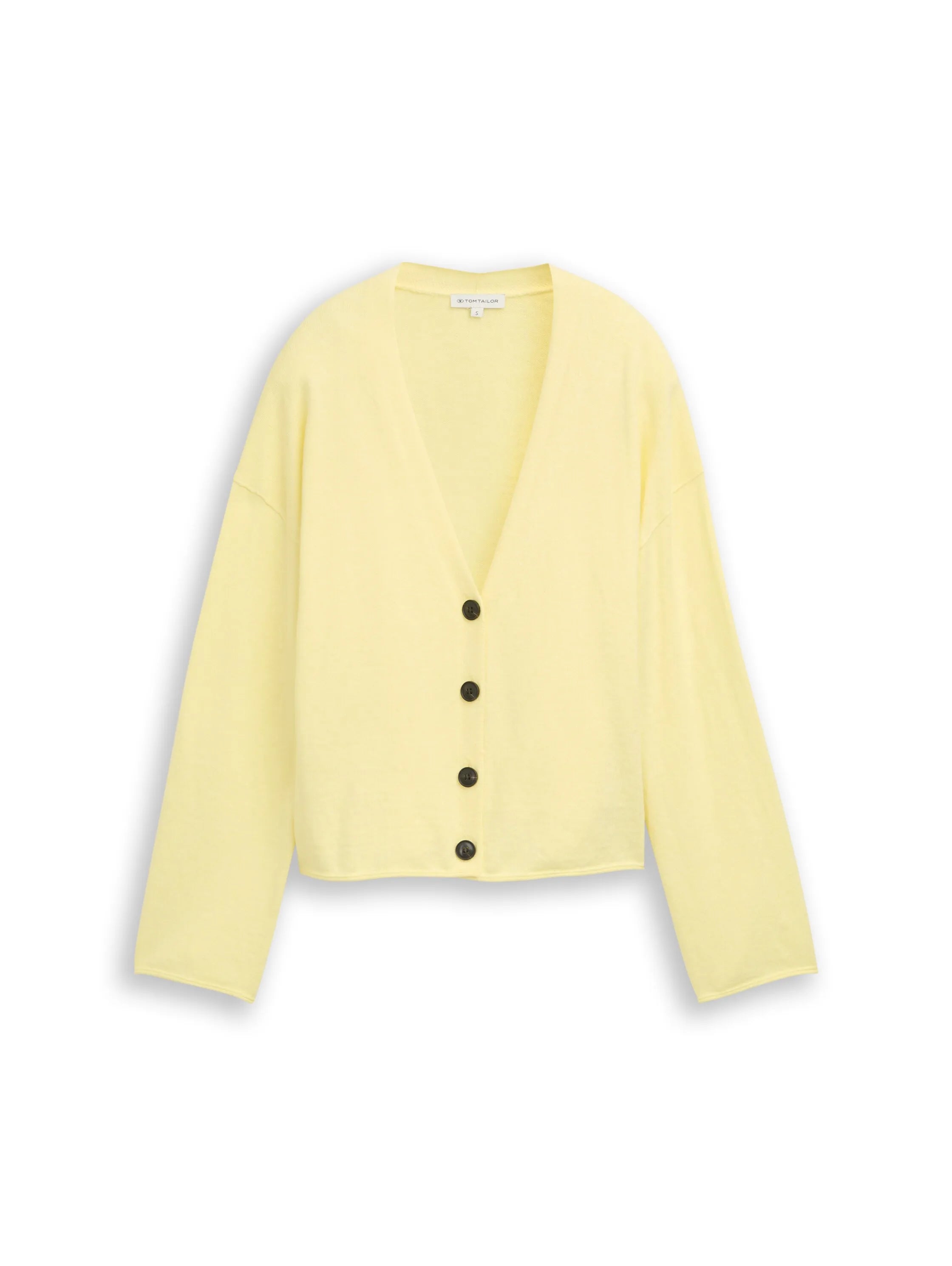 Tom Tailor Soft Lemon Melange Women Loose Fit Cardigan with Cashmere Blend SKU: 1050542_39072 Image 01