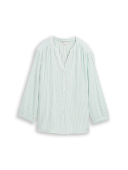 Tom Tailor Blue Haze White Stripe Women Striped Blouse SKU: 1050771_39661 Image 06
