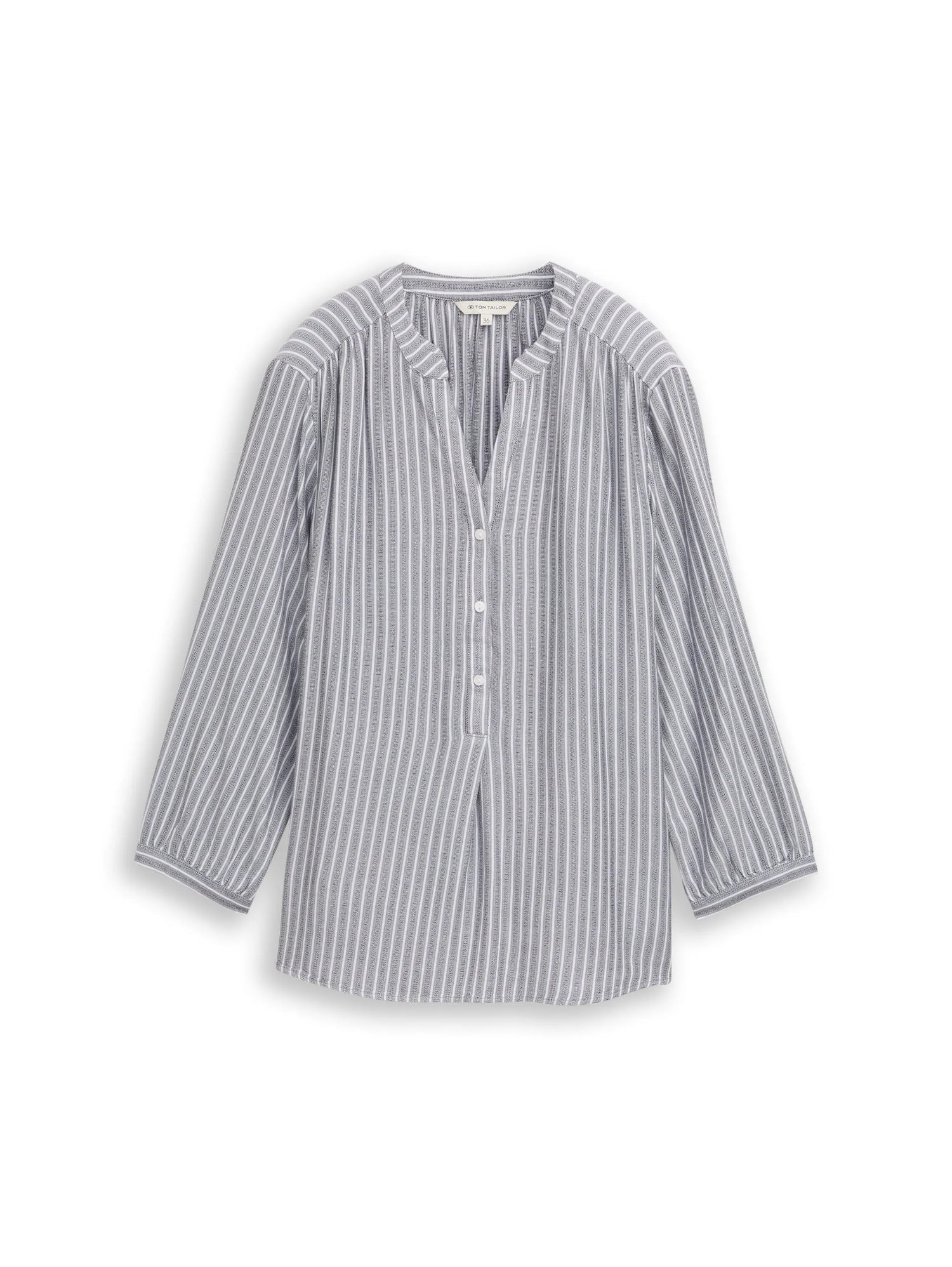 Tom Tailor Navy White Stripe Women Striped Blouse SKU: 1050771_40076 Image 06