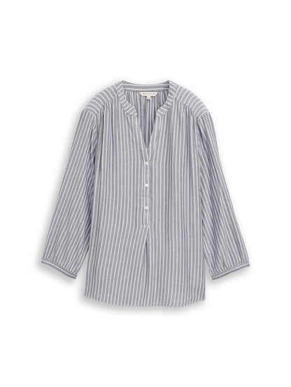 Tom Tailor Navy White Stripe Women Striped Blouse SKU: 1050771_40076 Image 06
