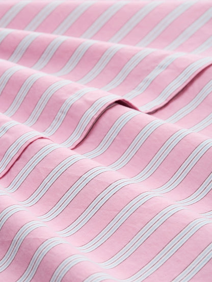 Denim Tom Tailor Pink Blue White Stripe Women Oversized Shirt Blouse with Striped Pattern SKU: 1050819_39471 Image 05