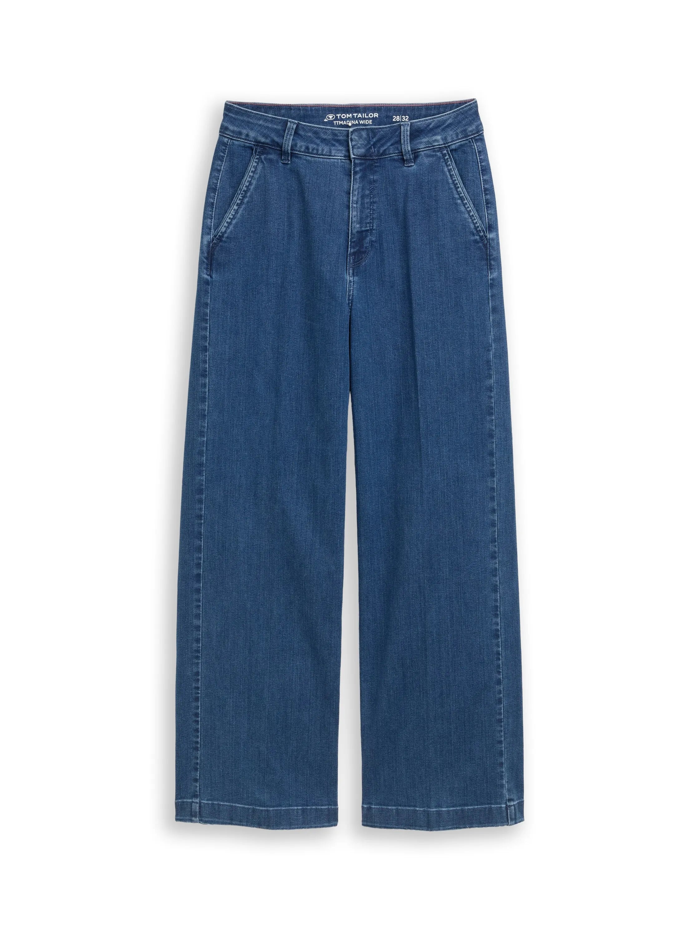 Tom Tailor Mid Stone Bright Blue Denim Women Ttmadina Wide Jeans SKU: 1051373_10152 Image 06