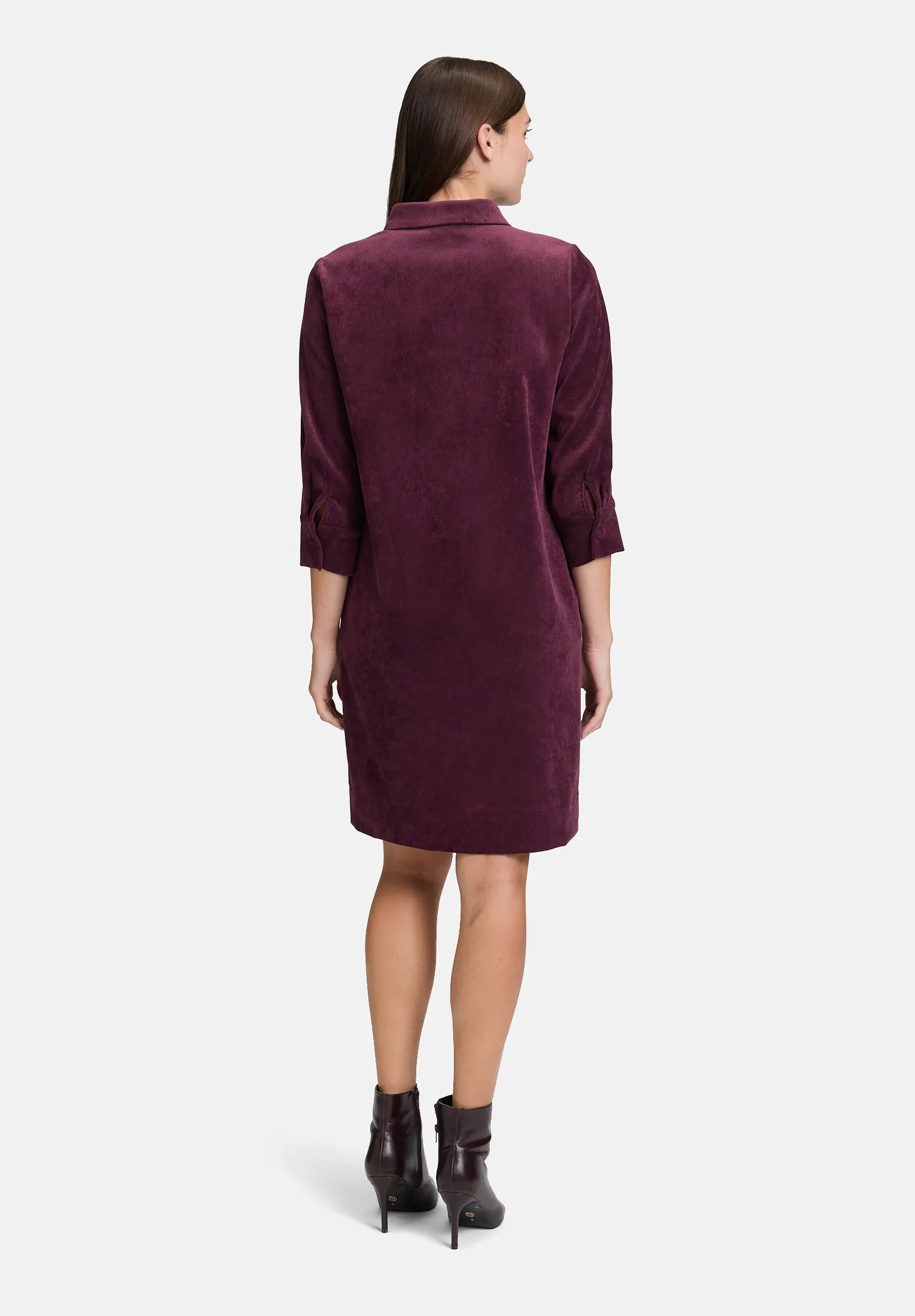 Betty Barclay_Dark Aubergine_Casual Collar Dress_1065-3650_4685_03