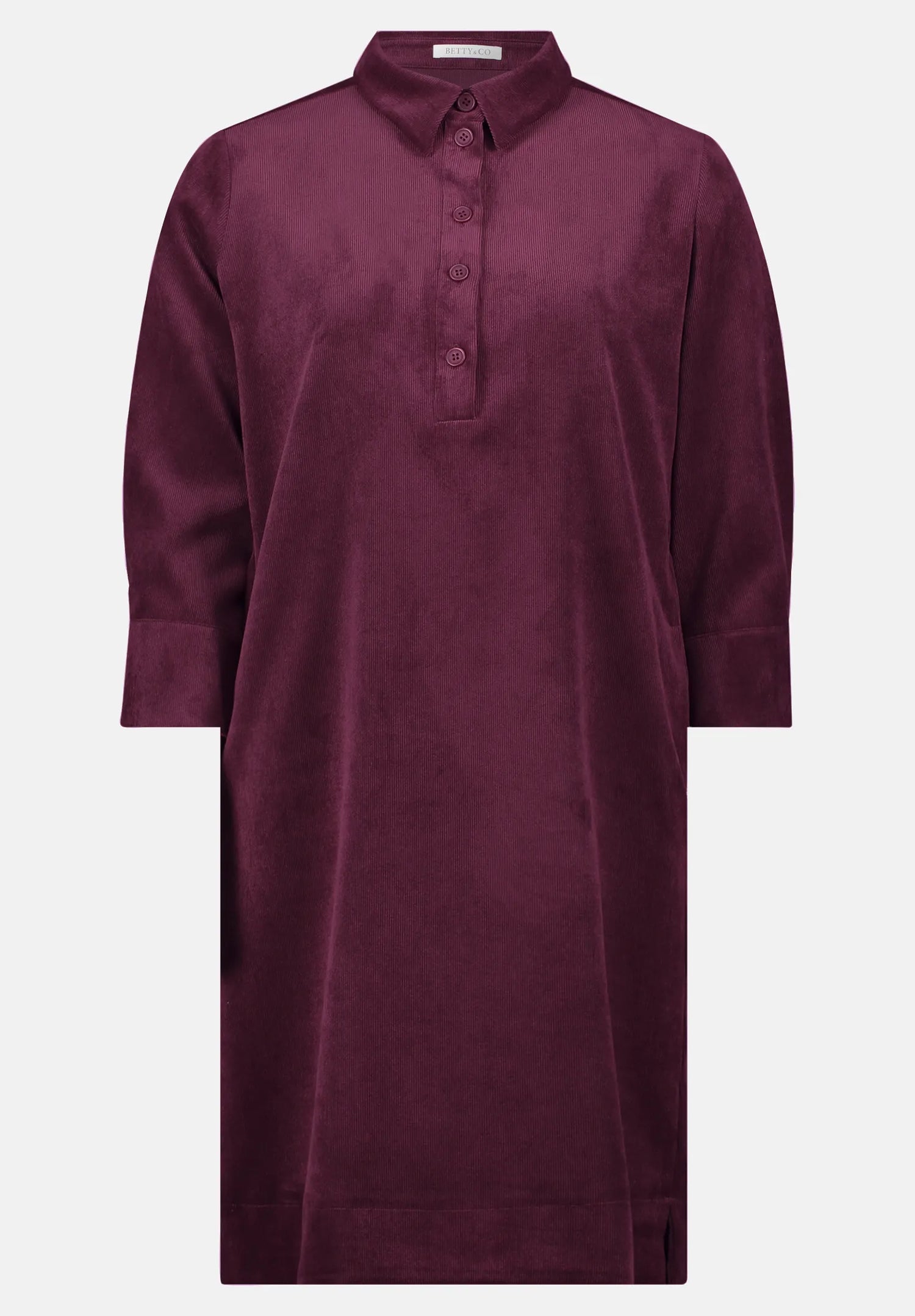 Betty Barclay_Dark Aubergine_Casual Collar Dress_1065-3650_4685_04
