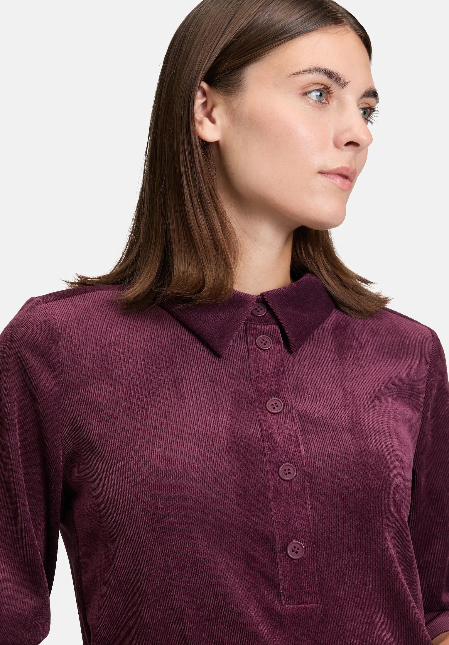 Betty Barclay_Dark Aubergine_Casual Collar Dress_1065-3650_4685_06