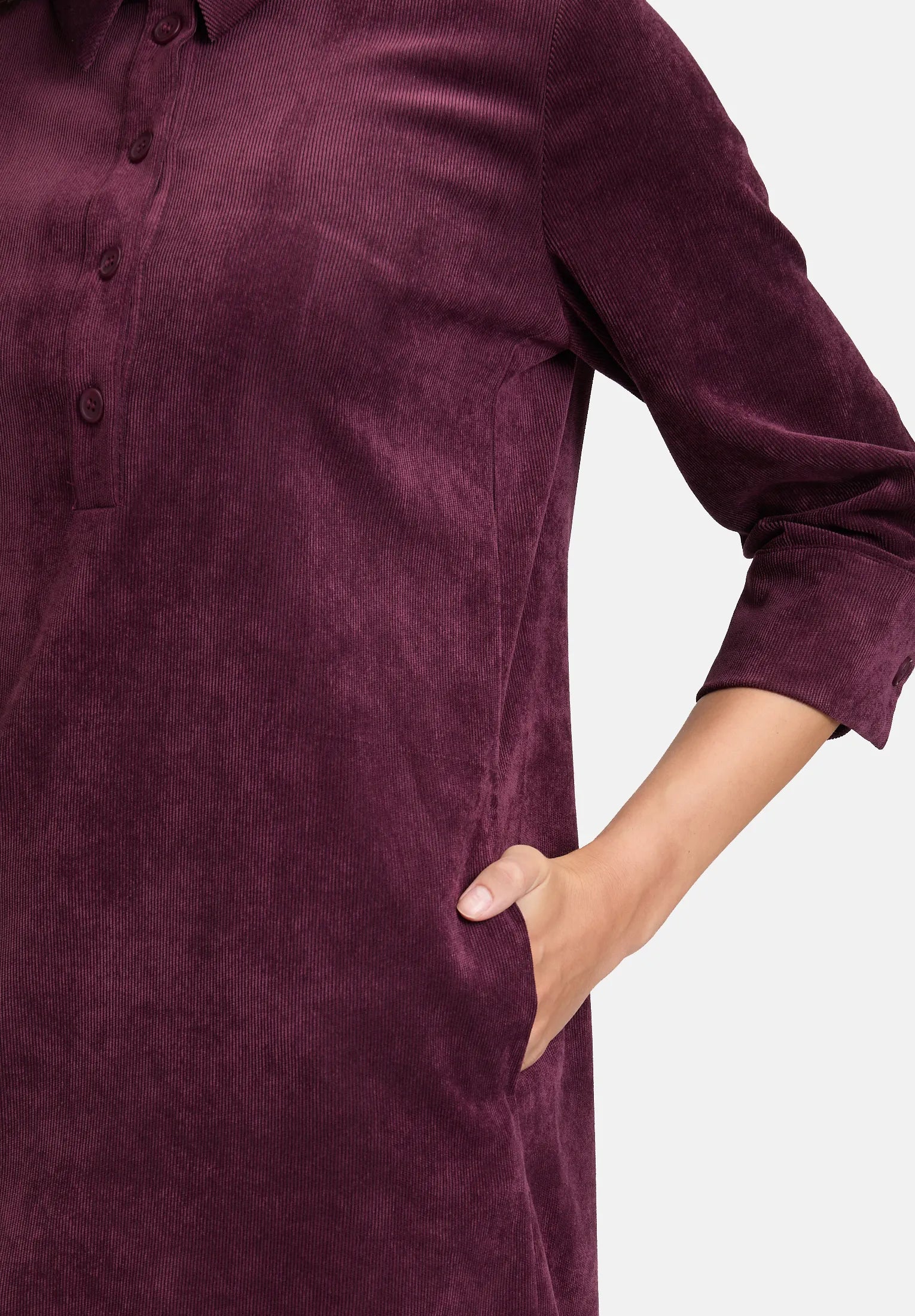 Betty Barclay_Dark Aubergine_Casual Collar Dress_1065-3650_4685_07