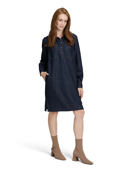 Betty Barclay_Dark Blue Denim_Short Denim Dress 1/1 Sleeve_1067-3130_8620_01