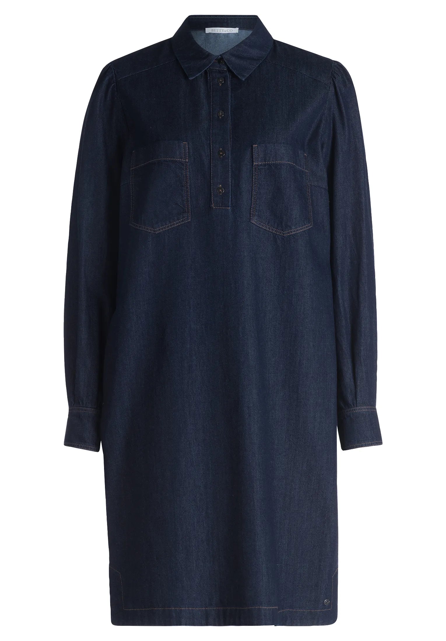 Betty Barclay_Dark Blue Denim_Short Denim Dress 1/1 Sleeve_1067-3130_8620_04