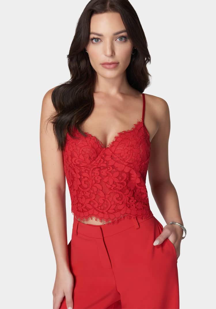 Scallop Trim Detail Lace Bustier Top_107885_SALSA_01