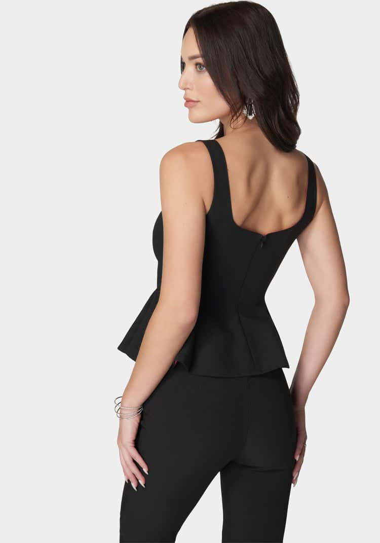 Thin Strap Peplum Top_107890_BLACK_03