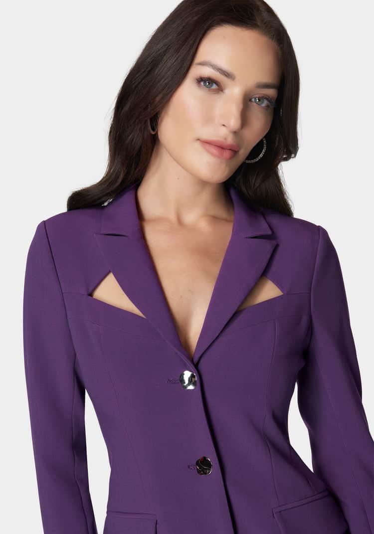 Woven Twill Cut Out Tailored Jacket_107891_IMPERIAL PURPLE_04