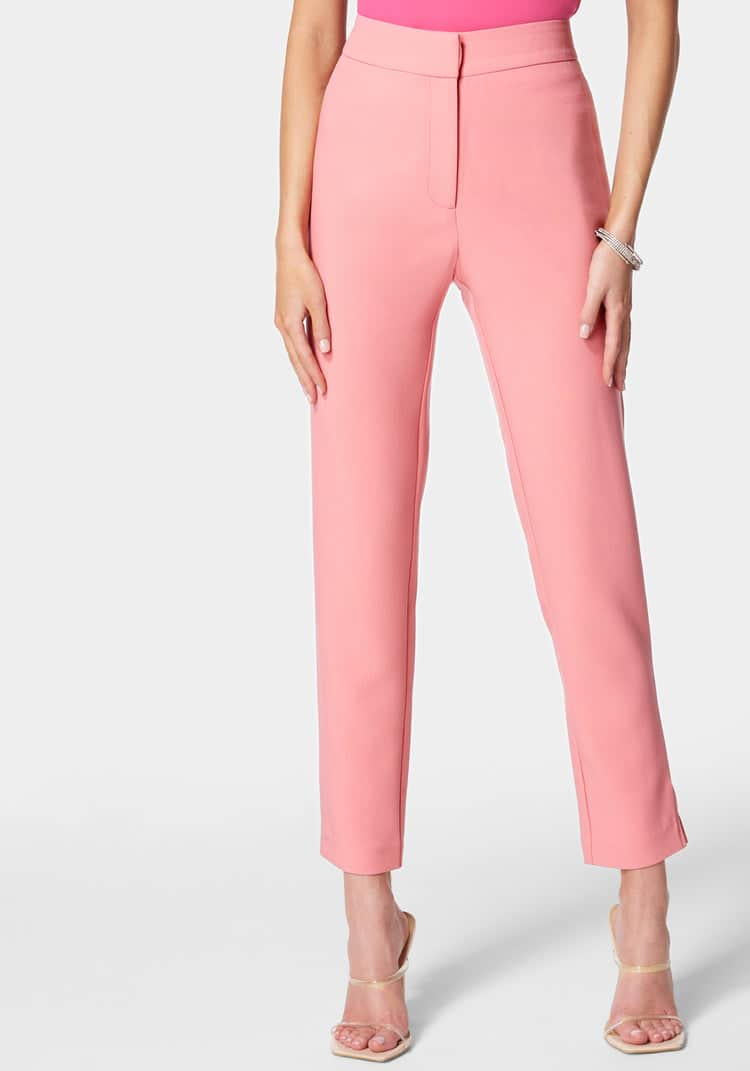 High Waist Slim Leg Pant_107895_PEONY_01