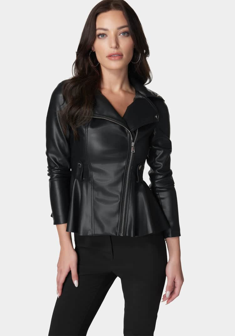 Vegan Leather Moto Peplum Jacket_107899_Black_01