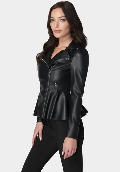 Vegan Leather Moto Peplum Jacket_107899_Black_02