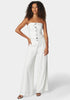 Pleated High Waist Full Wide Leg Pant_107945_White Alyssum_03