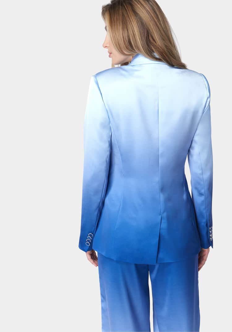 Ombre Satin Single Breasted Jacket_107948_Galactic Cobalt-Chambray Blue_03