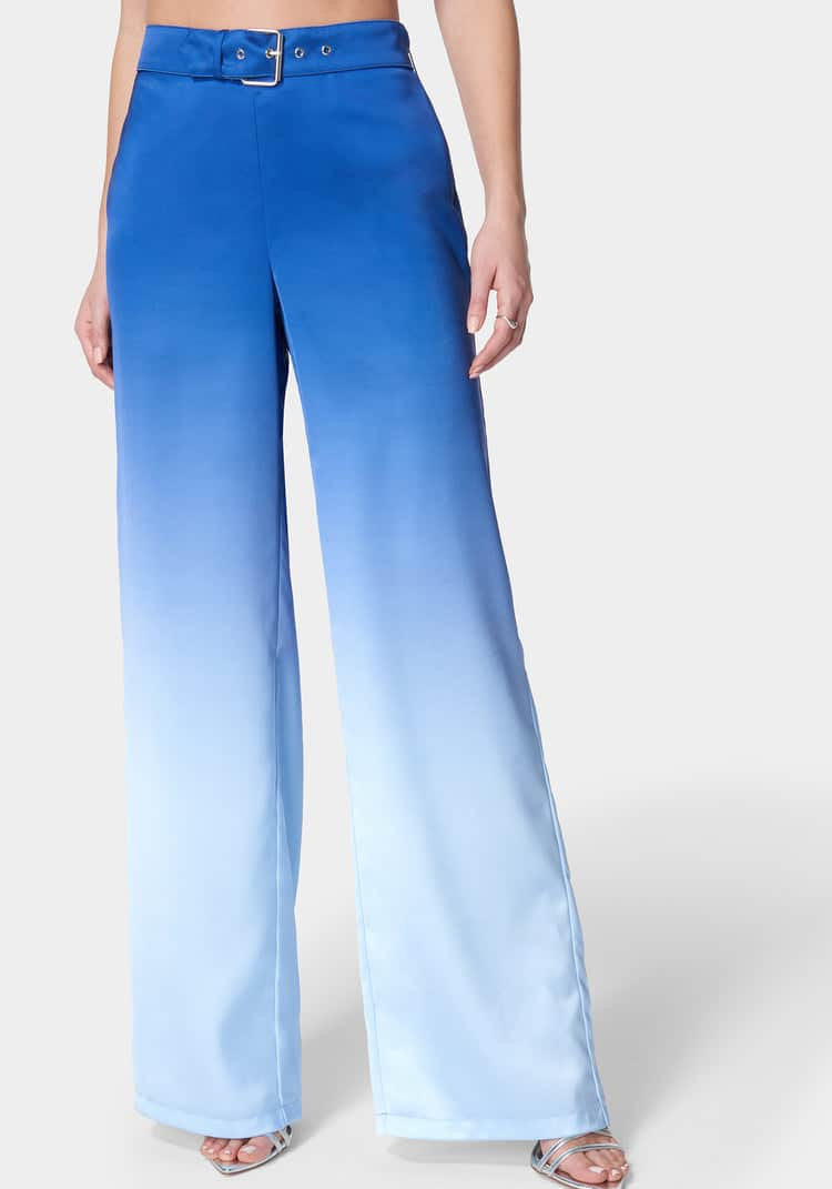Ombre Satin High Waist Belted Palazzo Pant_107950_Galactic Cobalt-Chambray Blue_01