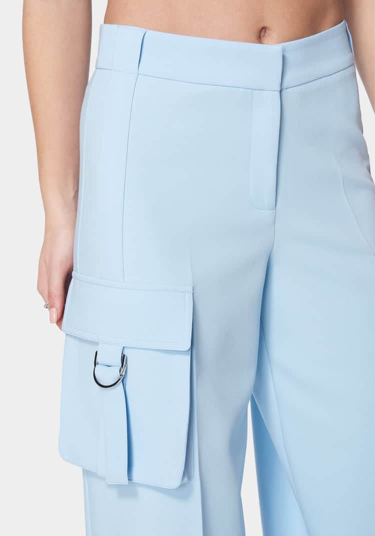 High Waist Ultra Wide Leg Cargo Pant_107955_Chambray Blue_04