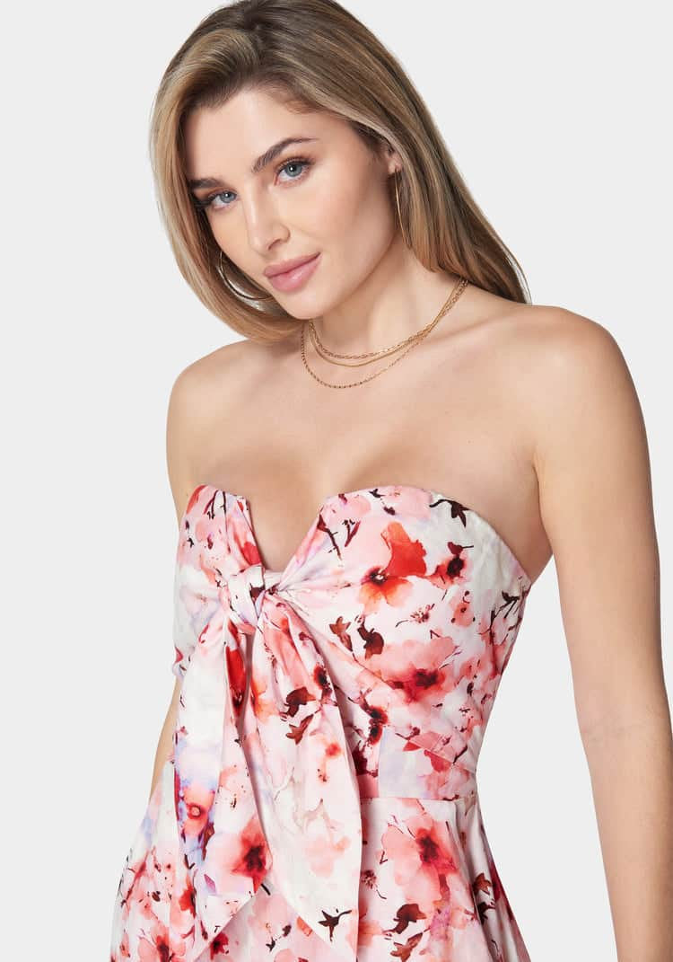 Printed Tie Front Romper_107962_River Blossom Print_04