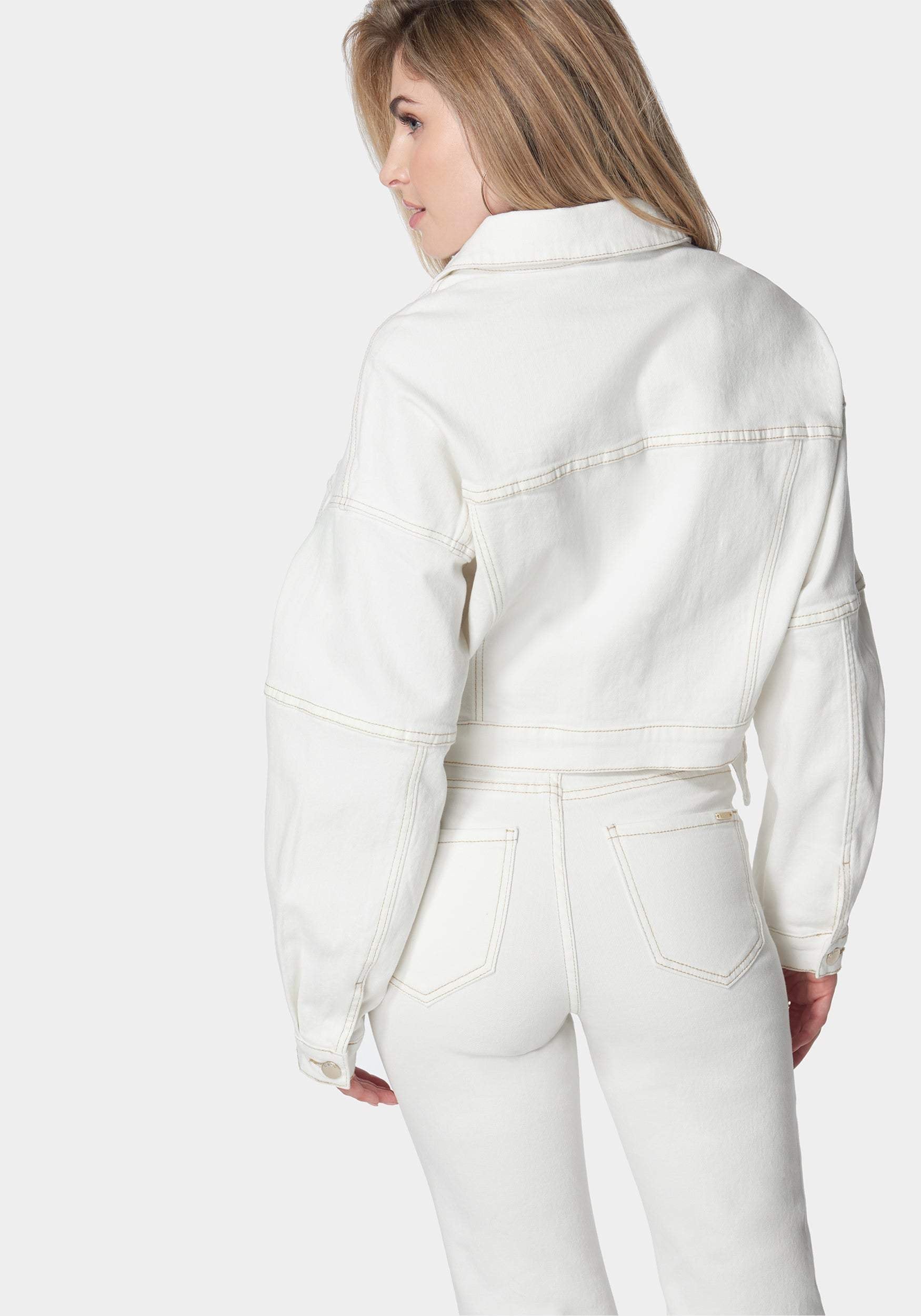Dropped Shoulder D Ring Detail Oversized Denim Jacket_107968_Soft White Wash_03