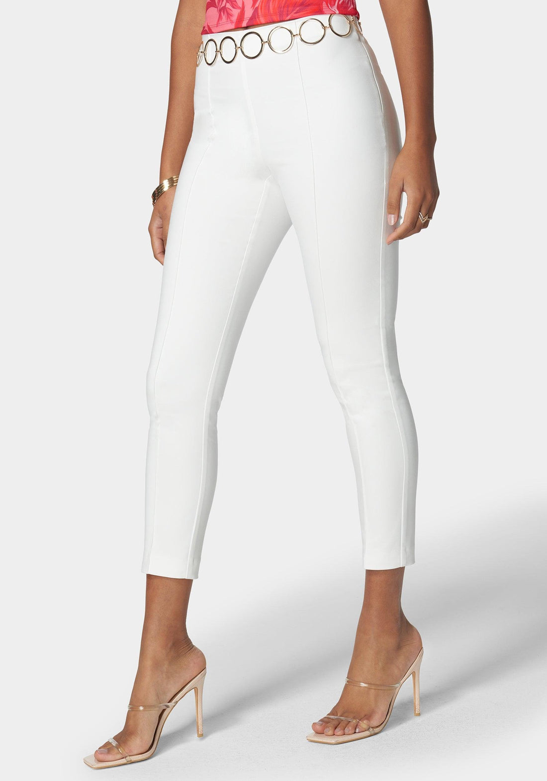 Ring Belt Pintuck Slim Leg Pant_108026_White Alyssum_01