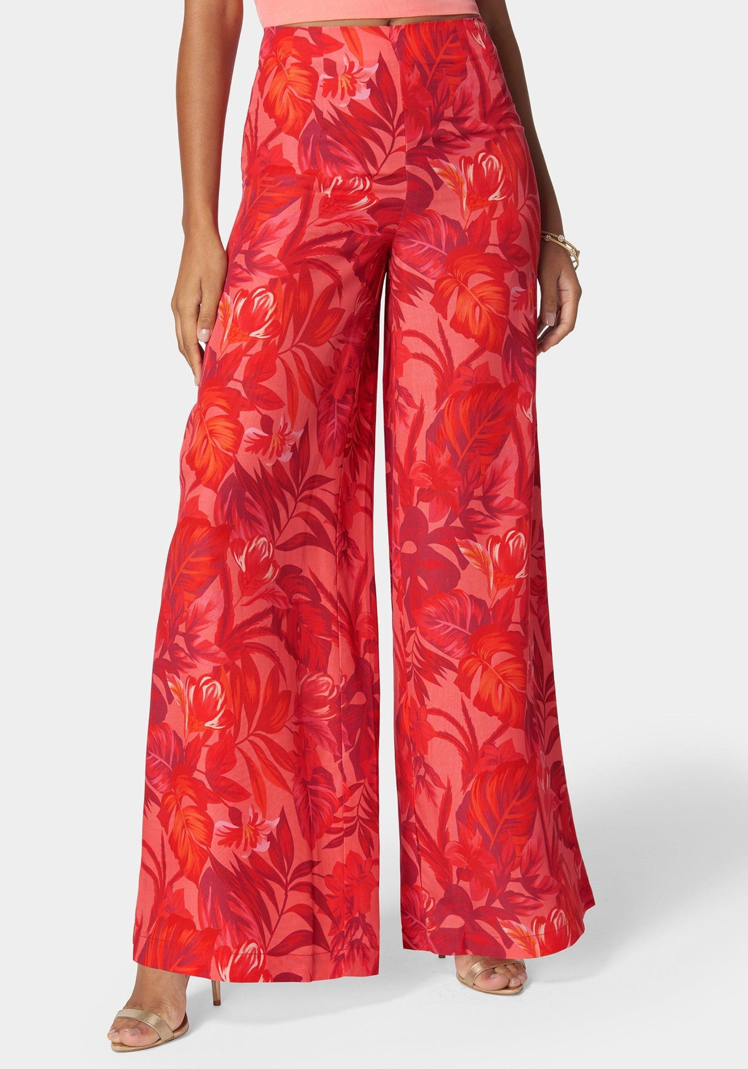 High Waist Ultra Wide Leg Pant_108028_Raspberry Tropics Print_01