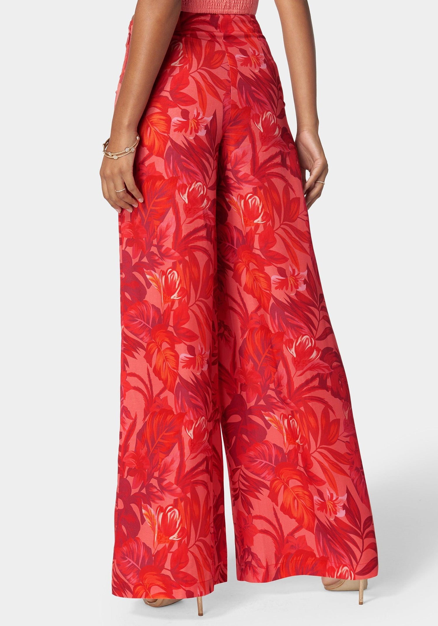 High Waist Ultra Wide Leg Pant_108028_Raspberry Tropics Print_02