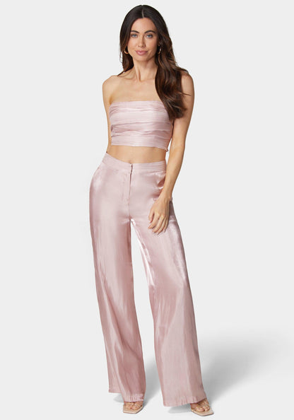 Iridescent Satin High Waist Palazzo Leg Pants_108212_Rose Champagne_01