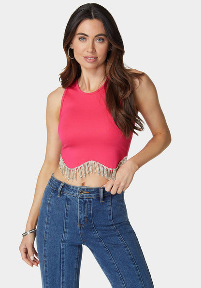 Jewel Fringe Sleeveless Knit Top_108214_Cabaret_01