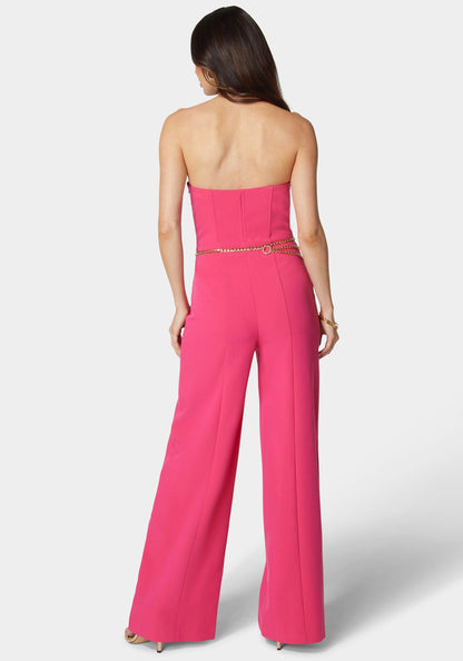 Scoop Neck Belted Palazzo Leg Jumpsuit_108223_Cabaret_03