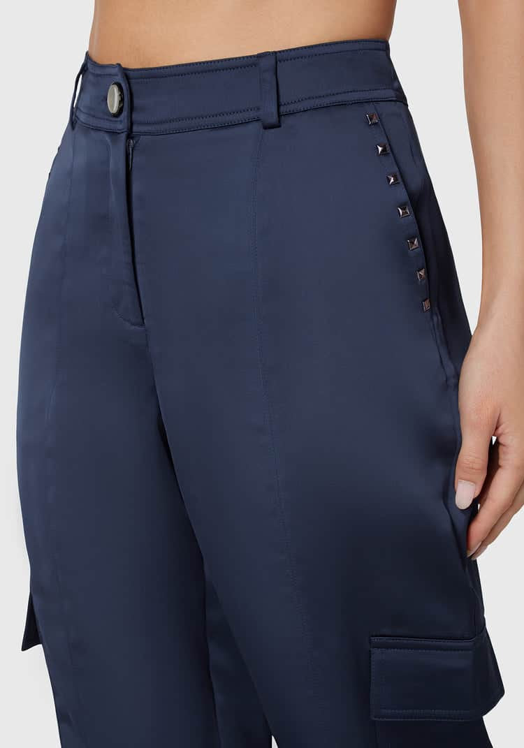 Natural Waist Stud Detail Satin Jogger Pant_04