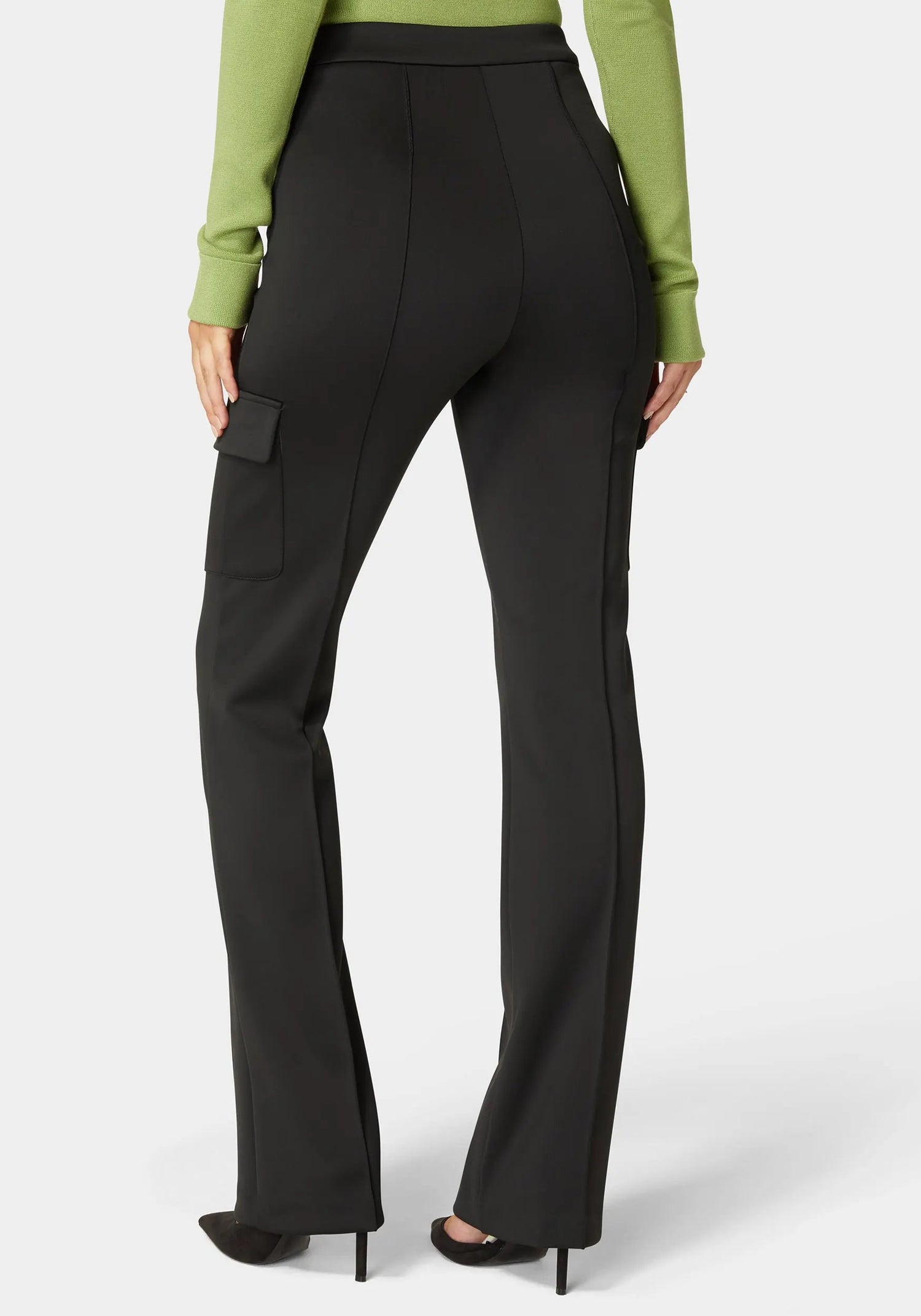 High Waist Straight Leg Patch Pocket Knit Pant_108487_BLACK_03