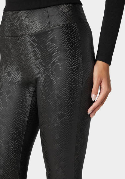 High Waist Embossed Vegan Leather Legging_04