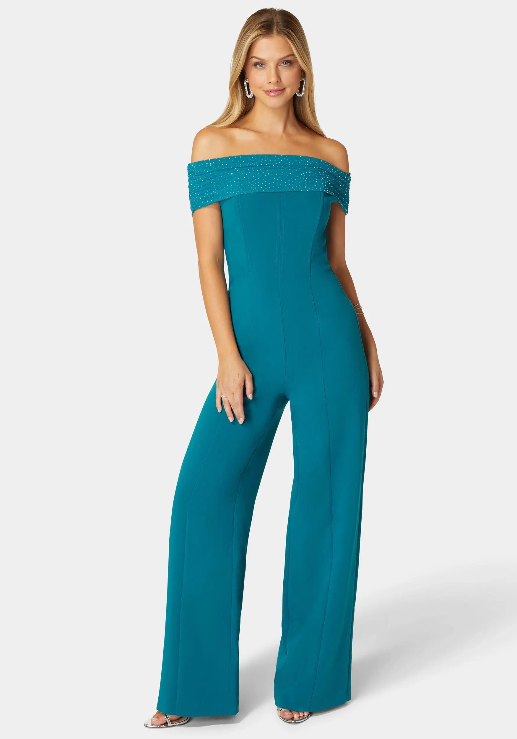 Studded Off Shoulder Palazzo Jumpsuit_108556_DEEP LAGOON_01