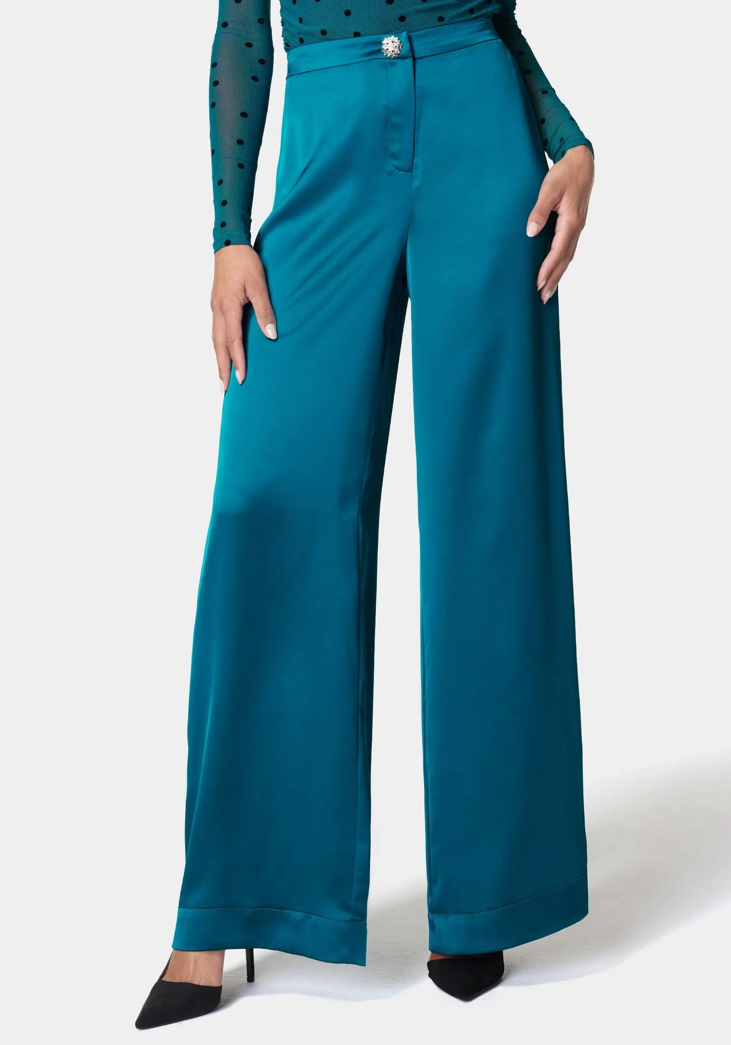 High Waist Satin Wide Leg Pant_108582_DEEP LAGOON_02