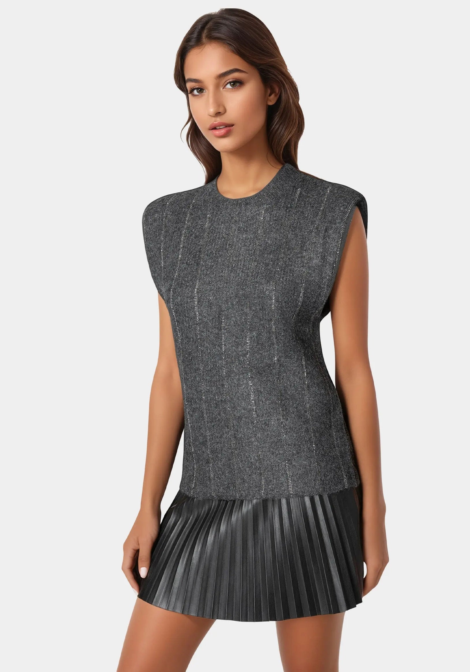 Sequin Detail Drop Shoulder Sweater_108591_HEATHER GREY_02