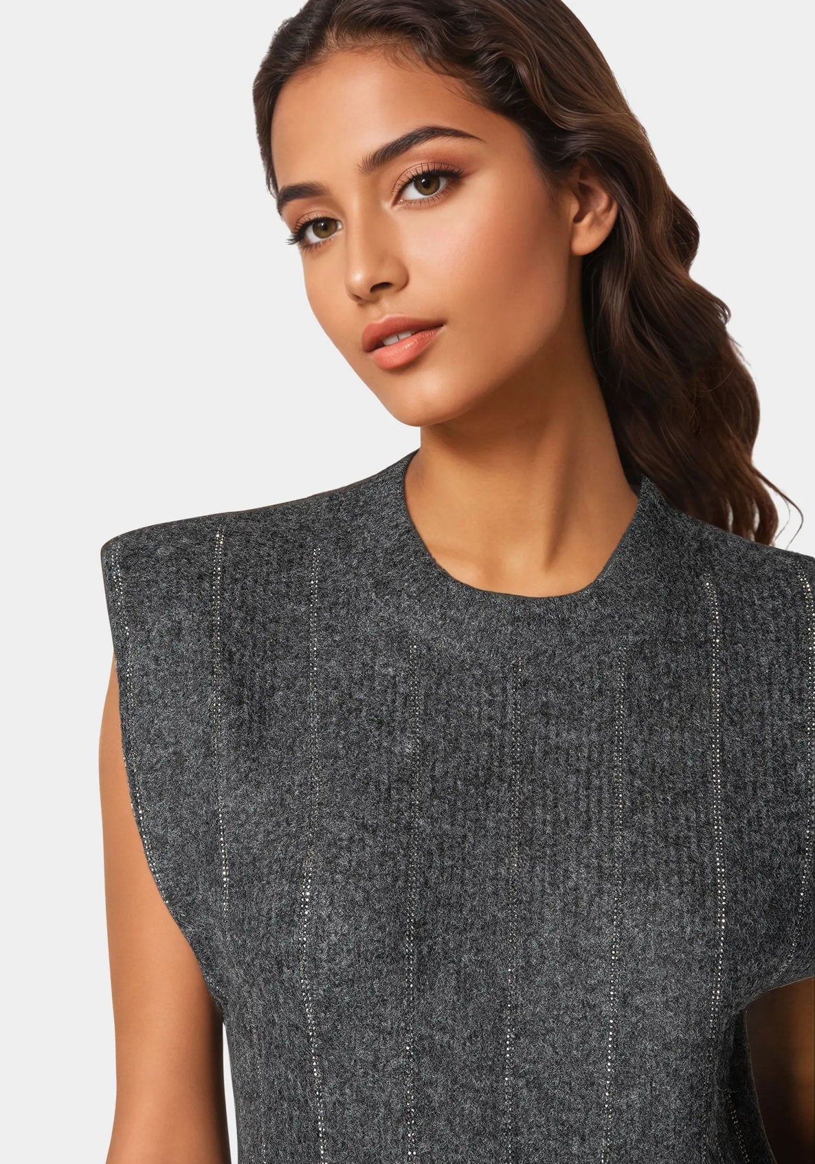 Sequin Detail Drop Shoulder Sweater_108591_HEATHER GREY_04