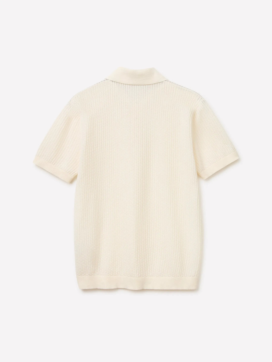 Sisley Creamy white Men Regular Fit Knitted Polo Shirt SKU: 10C1S300V_0Q2 Image 02