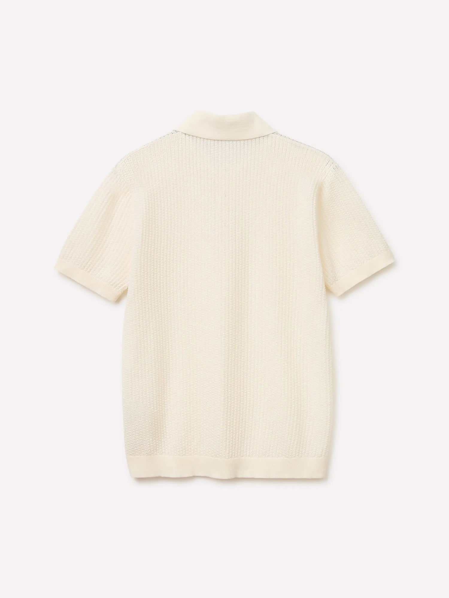 Sisley Creamy white Men Regular Fit Knitted Polo Shirt SKU: 10C1S300V_0Q2 Image 02