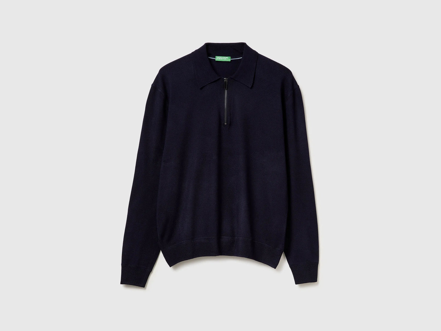 Benetton_Dark Blue_Knit Polo in Viscose Blend_110XU301L_3C1_05