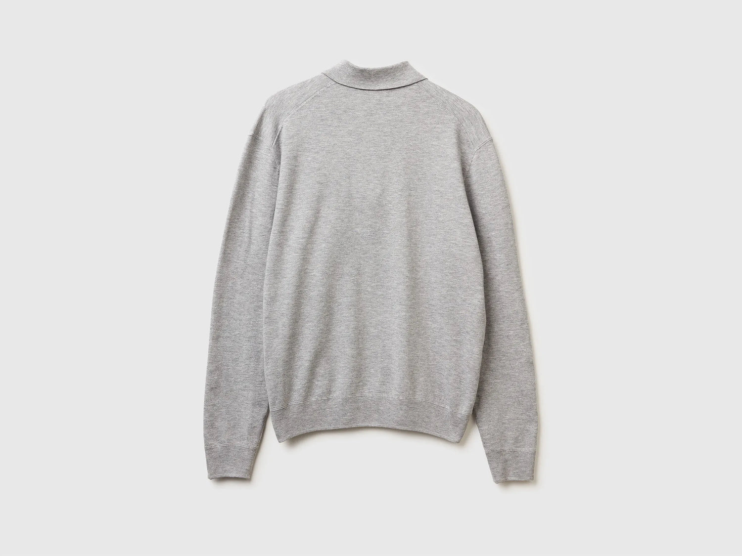 Benetton_Light Gray_Knit Polo in Viscose Blend_110XU301L_501_02