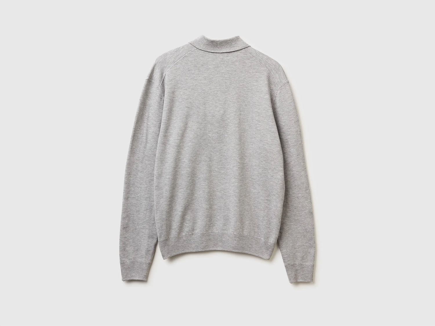 Benetton_Light Gray_Knit Polo in Viscose Blend_110XU301L_501_06