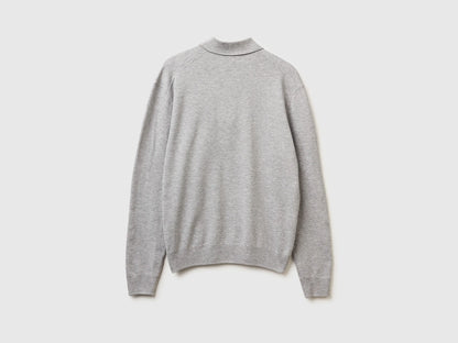 Benetton_Light Gray_Knit Polo in Viscose Blend_110XU301L_501_06