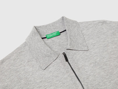 Benetton_Light Gray_Knit Polo in Viscose Blend_110XU301L_501_07