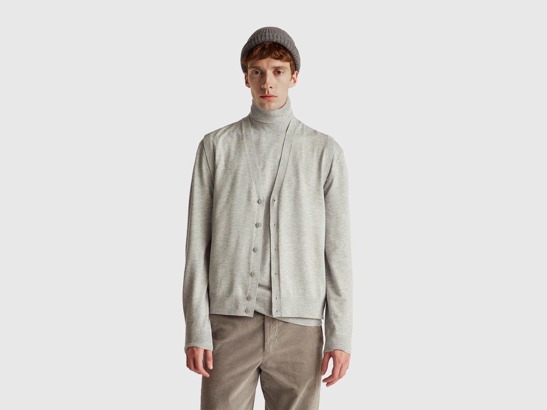 Benetton_Light Gray_Knit Vest in Viscose Blend_110XU401G_501_01