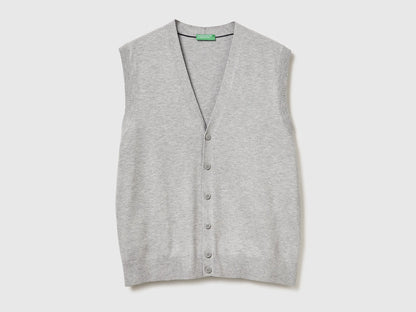 Benetton_Light Gray_Knit Vest in Viscose Blend_110XU401G_501_01