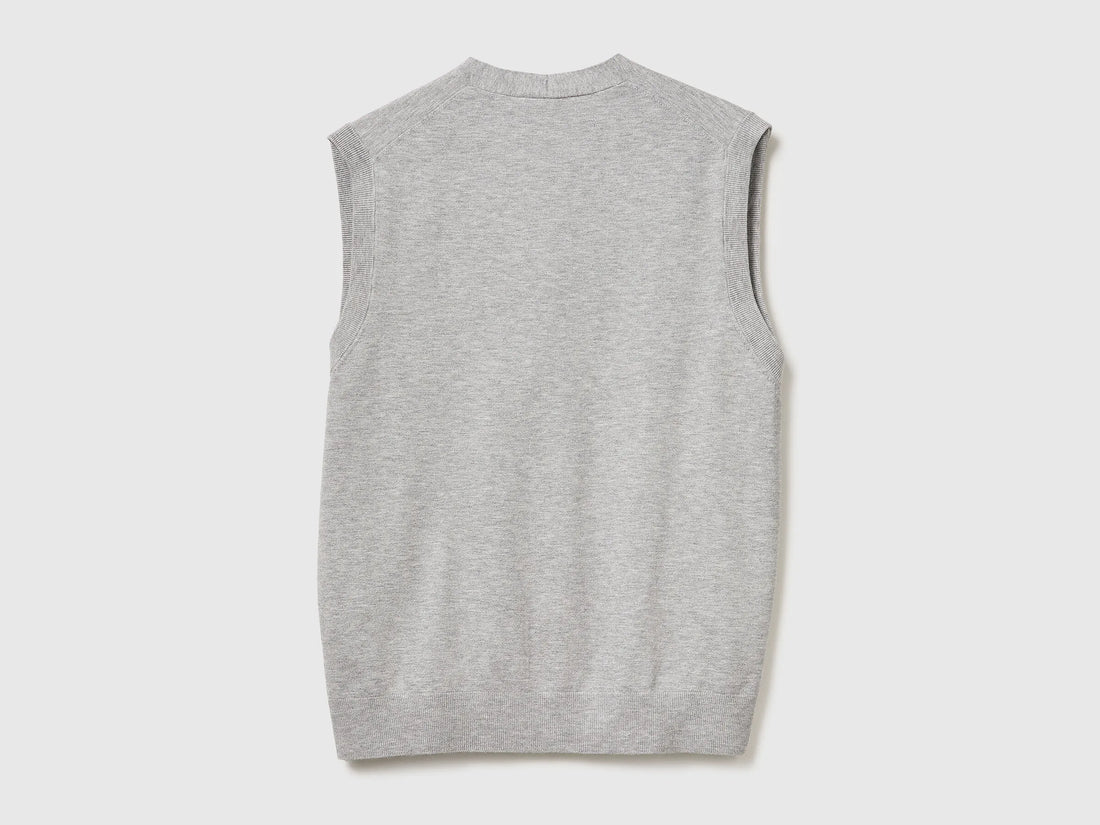 Benetton_Light Gray_Knit Vest in Viscose Blend_110XU401G_501_02